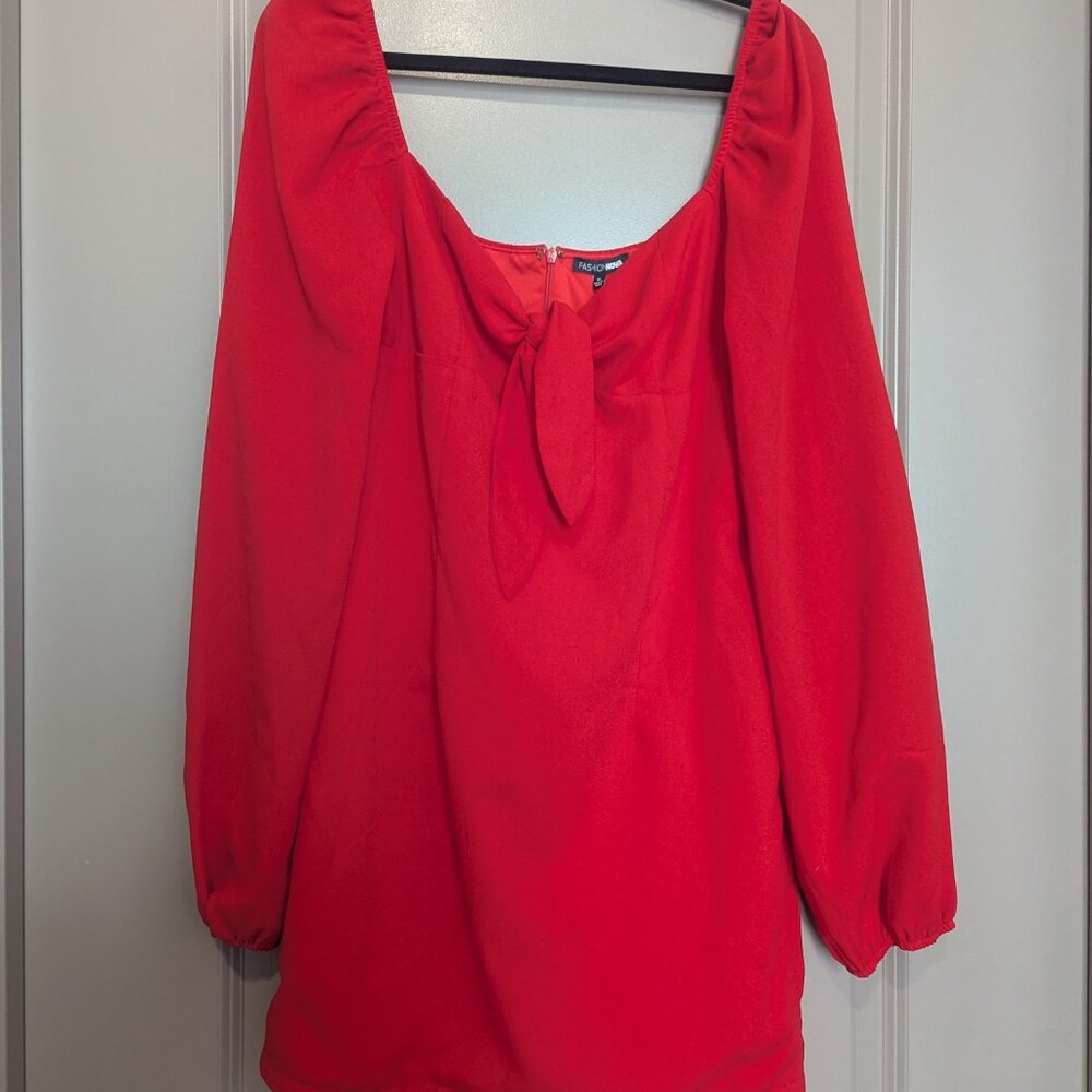 FASHION NOVA Sweet Sayings Mini Dress - Red